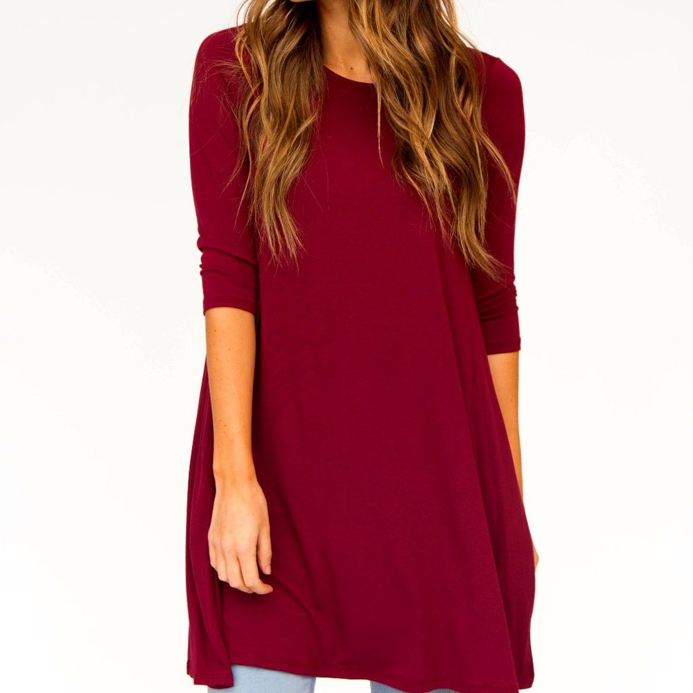 Agnes & Dora Large 3/4 Sleeve Swing Tunic